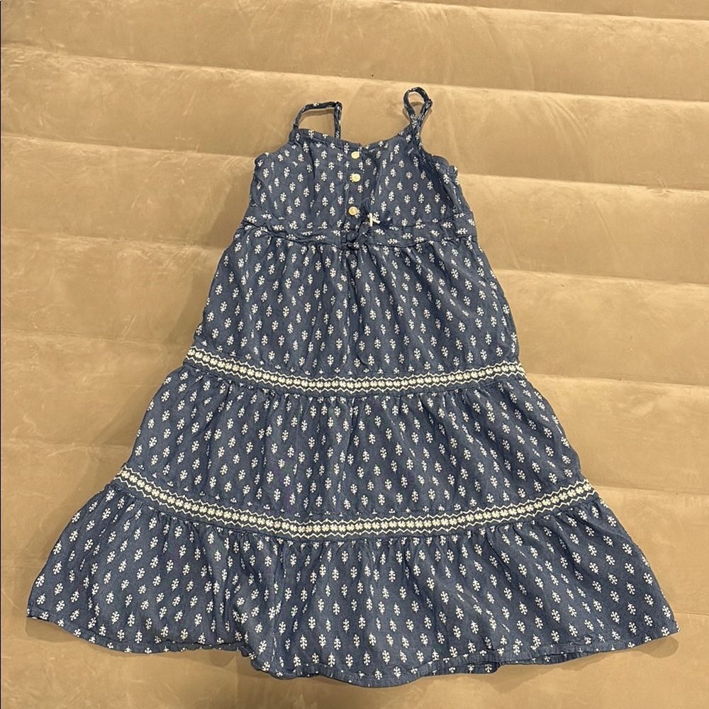 Old Navy Blue and White Sleeveless Sundress
